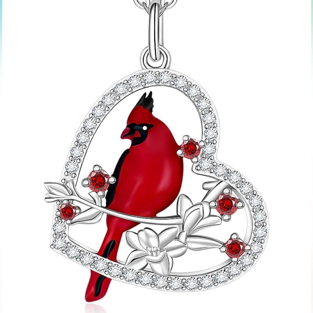 18k Angel Cardinal Diamond Fine Jewelry Necklace